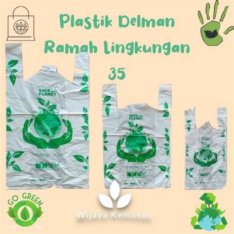 Jual Kantong Plastik Kresek Delman Uk 35 Ramah Lingkungan Isi 50 Lembar