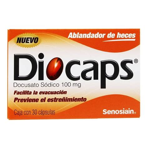 Ablandador De Heces Diocaps Docusato S Dico Mg C Psulas Bodega