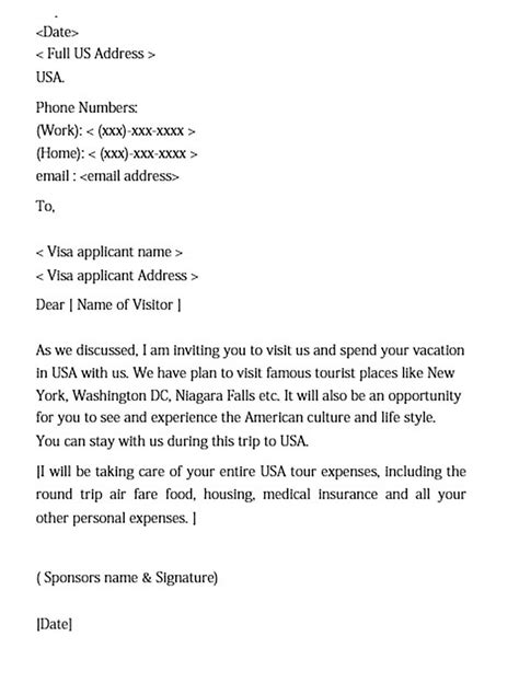 Sample Visa Invitation Letter