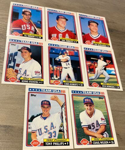 1992 Topps Baseball S Dairy Queen Team USA Of 33 Complete Your Set You