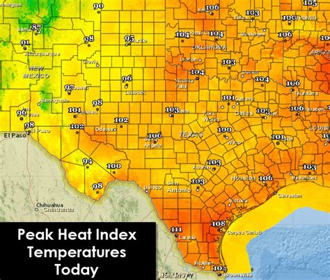 Summer Heat and Excessive Heat Index in Texas