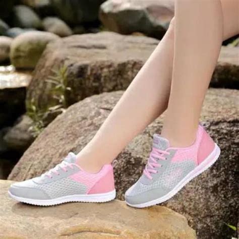 Jual Sepatu Olahraga Wanita Joging Lari Senam Fahin Pink Salem Peach