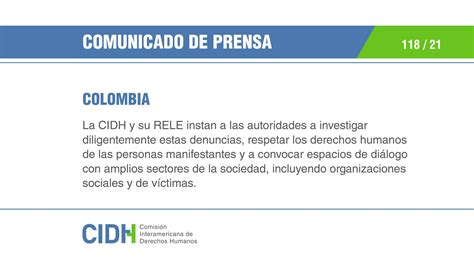 Cidh Iachr On Twitter La Cidh Y Su Rele Cidh Expresan