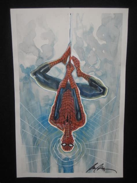 Spider Man Watercolor By Rafael Albuquerque In CBLDF Comic Book Legal