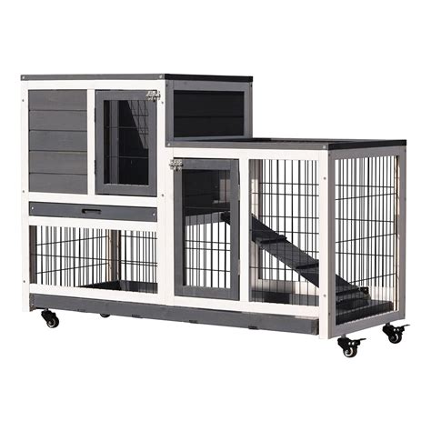 Chicken Cage Poultry House Fir Wood & Steel Wire Small Animal Poultry House With Running Cage ...