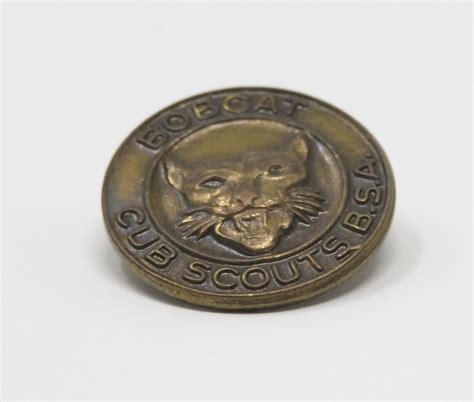 Vintage 1950s Bobcat Cub Scouts Bsa Copper Pin Boy Scouts Etsy