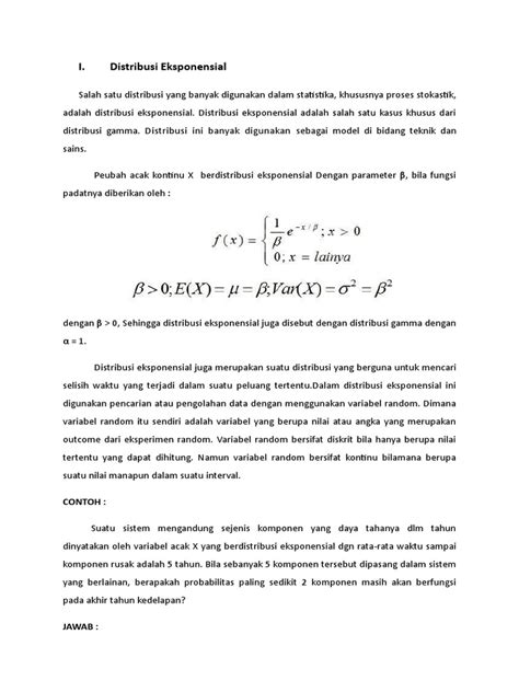 Distribusi Eksponensial Pdf