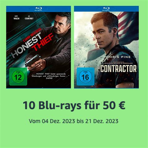 Aktion 10 Blu rays für 50 bei Amazon bis 21 12 2023