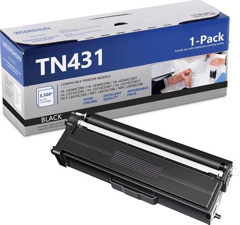 Tn Tn Toner Cartridge Black Pack Replacement For Brother