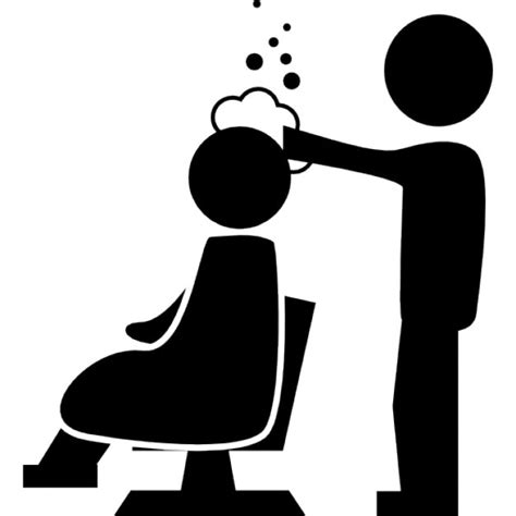 Shampoo Application In Hair Salon Icons Free Download