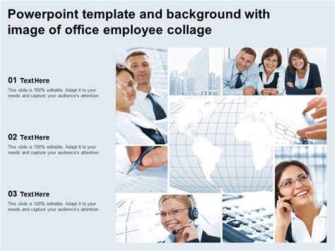 Powerpoint Template And Background With Image Of Office Employee