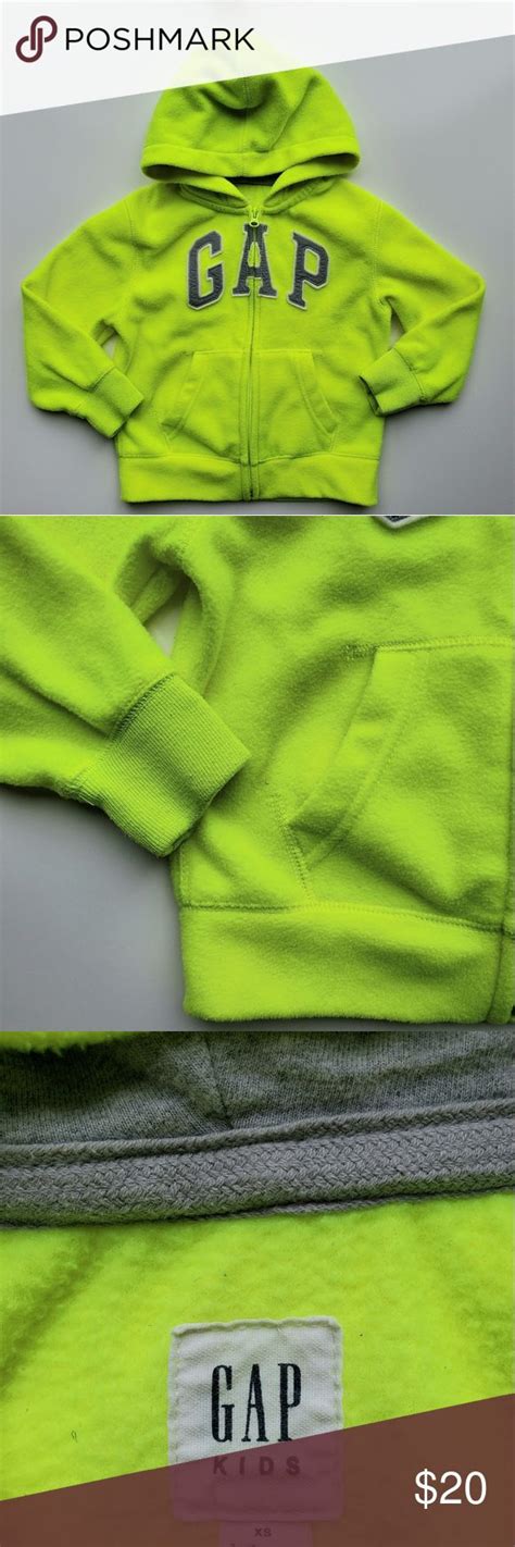 Gap Kids Zip Up Safety Yellow Hoodie 45 Yellow Hoodie Gap Kids