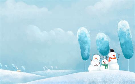 New Year With Snowman Background For PowerPoint, Google Slide Templates ...