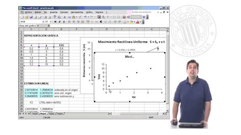 Representaci N Y Ajuste De Datos Experimentales Upv Youtube