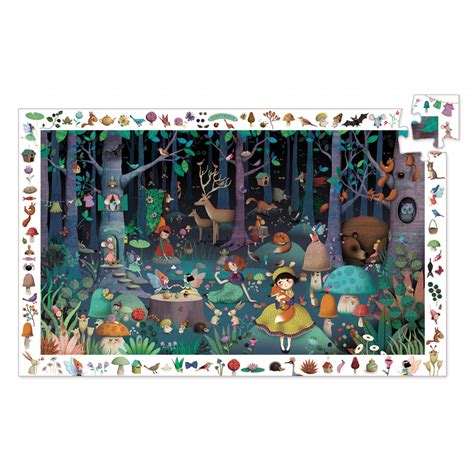 Puzzles Puzzle observation 100 pièces Forêt enchantée Djeco