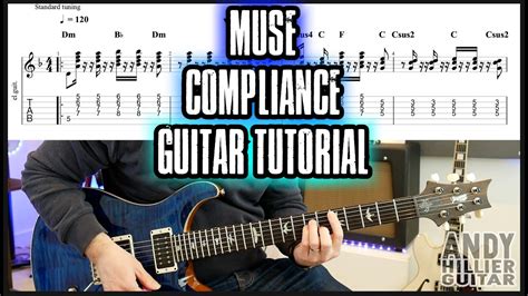 How To Play Muse Compliance Guitar Tutorial Lesson Youtube