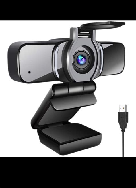 Larmtek 1080P HD USB Webcam PC Computer Camera With Webcam Cover