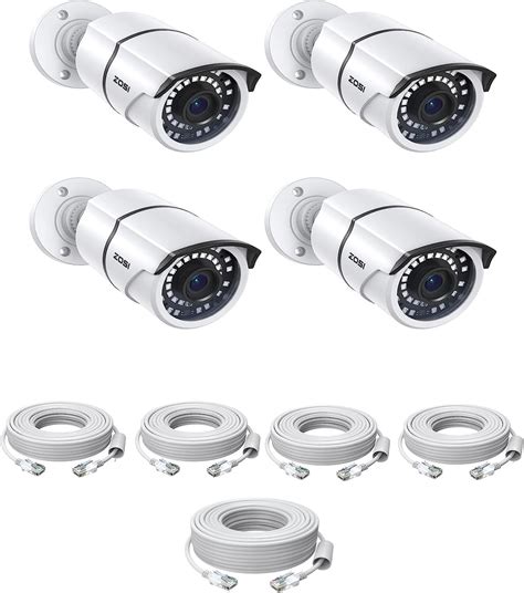 Amazon ZOSI 4PK 5MP Add On POE IP Security Camera With Ethernet