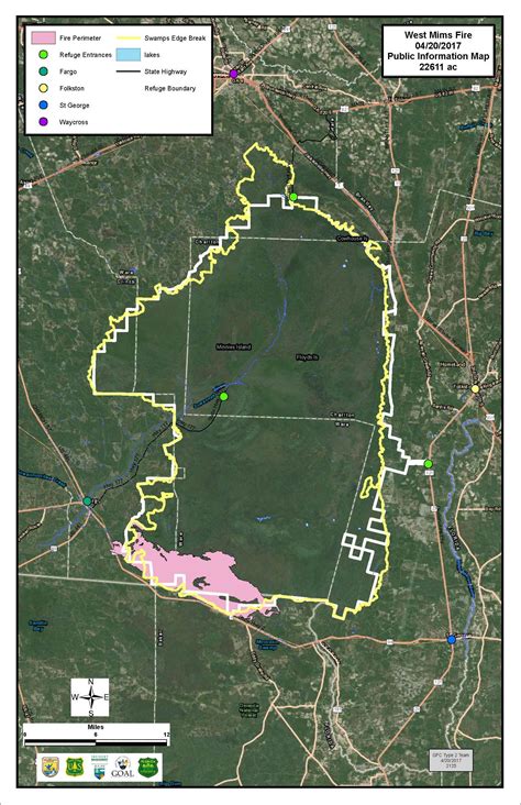 Okefenokee Swamp Fire Map 2017 - Map