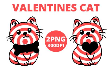 Personalized Valentines Cat Clipart Graphic By Persis7ruth · Creative Fabrica