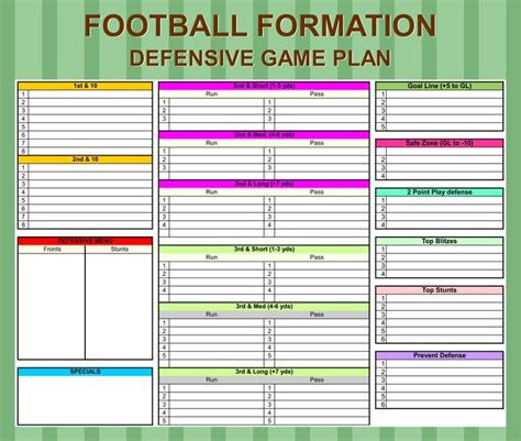 Printable Football Play Templates | Printablee