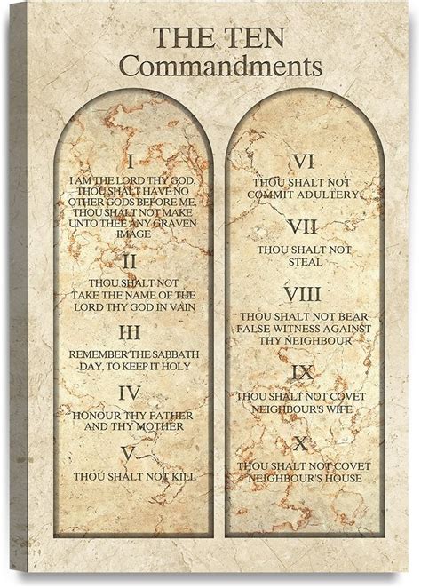 Decorarts The Ten Commandments Wall Decor Catholic