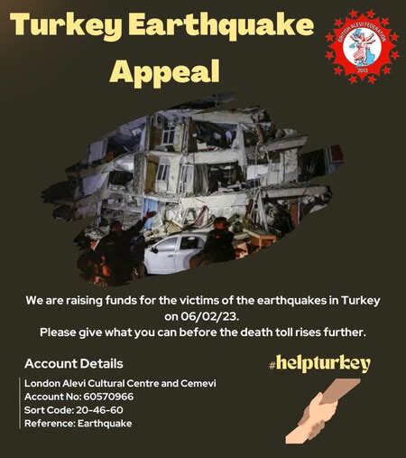 British Alevi Federation launches urgent appeal to help earthquake victims - Palmers Green Community