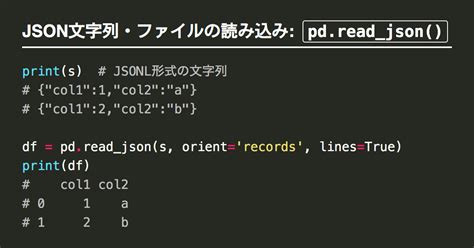 Pandasでjson文字列・ファイルを読み込み（readjson） Notenkmkme