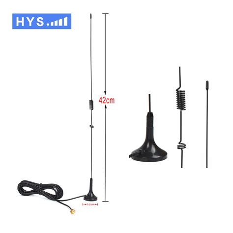 2PCS HYS SMA Female Walkie Talkie Magnetic Antenna VHF UHF Dual Band