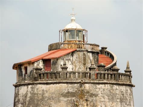 Fort Aguada and Its Lighthouse Stock Image - Image of building, fort: 111028497