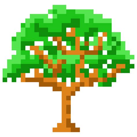 Pixel Art Tree Icon 13743831 Png