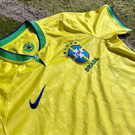 Camisa Brasil Nike Copa Do Mundo Masculina Torcedor Amarela