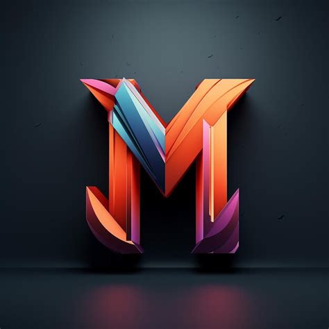 Premium Photo 3d Letter M Logo