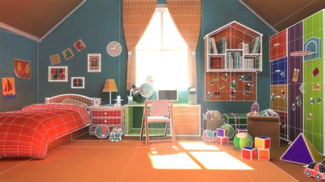 Bedroom Cartoon Asset 3d Turbosquid 1389634