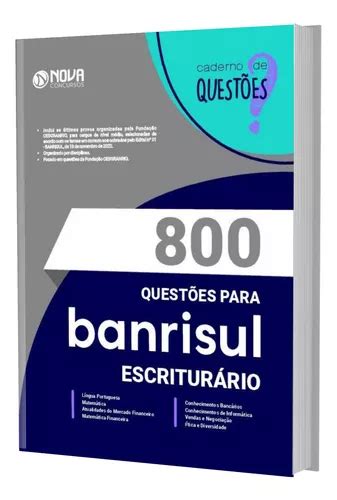 Apostila De Questões Gabaritadas Banrisul Escriturário Frete grátis