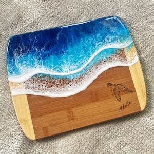 HONU HAU OLI Ocean Board Maui Made 11x8 Turtle Charcuterie Board Hawaii