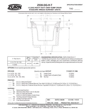 Fillable Online Zurn Eriepa Z Dg H T Specification Sheet