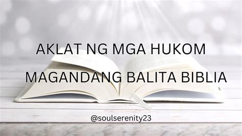 Aklat Ng Mga Hukom Magandang Balita Biblia Mbbtag Soul Serenity