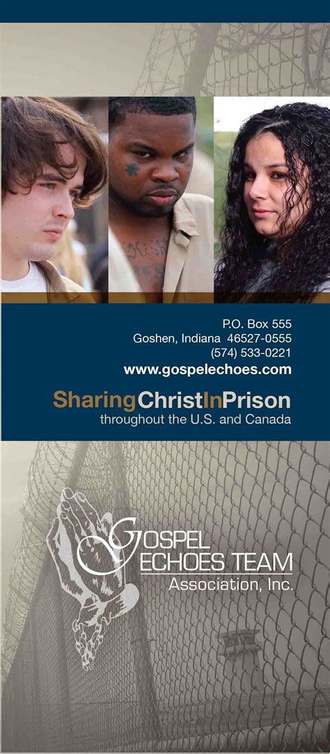 About Gospel Echoes Team Prison Ministry