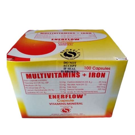 Multivitamins Iron Enerflow 100capsules New Packaging Lazada Ph