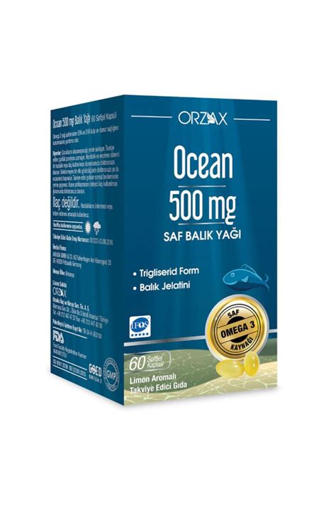 Ocean 500mg Omega-3 Balık Yağı 60 Kapsül - Fiyatı, Yorumları