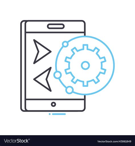 Operating System Line Icon Outline Symbol Vector Image