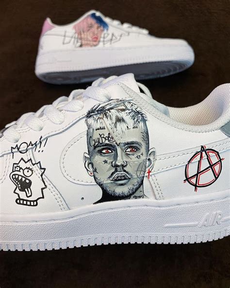 Lil Peep Air Force 1 Custom In 2022 Air Force 1 Custom Womens Wedding Shoes Tie Shoes