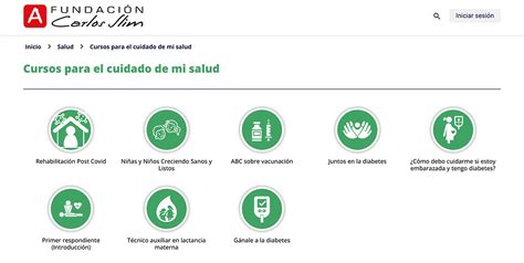 Accede A La Secci N Cursos Para El Cuidado De Mi Salud De La Plataforma