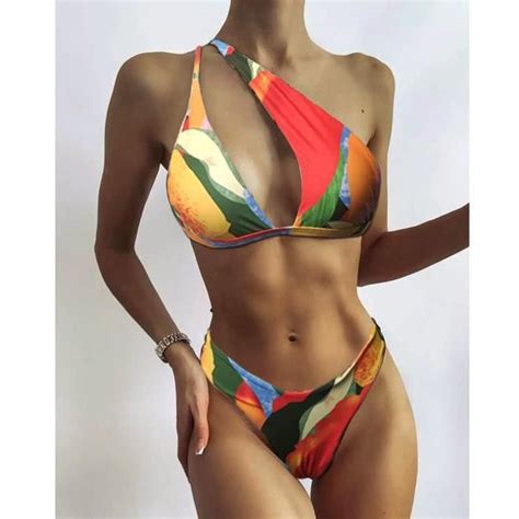 Maillot De Bain Deux Pièces Bikini Taille Haute Pour Femme Avec