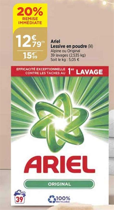 Promo Ariel Lessive En Poudre Chez Atac Icatalogue Fr