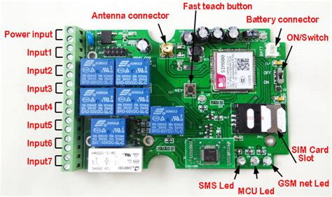 GSM-RELAY ( gsm реле) Seven relay output GSM remote control switch (gsm ...