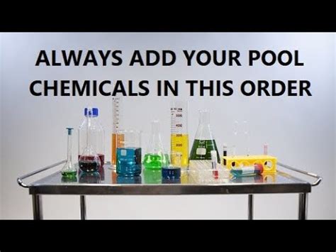 What Order Should I Adjust My Pool Chemicals Youtube