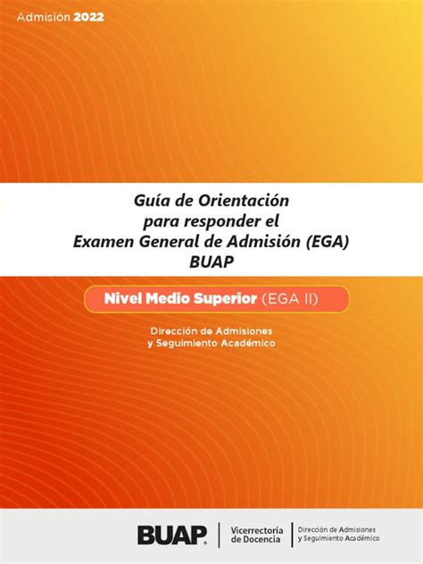 Guia De Orientacion Ega Ii 2022 Pdf Prueba Evaluación