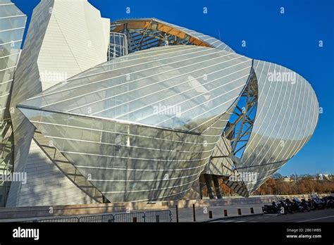 Facade Of The Foundation Louis Vuitton Art Museum In Paris Designed